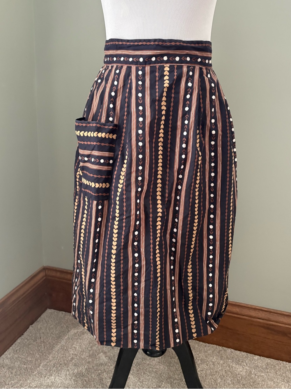 🖤🤎 Cute Folk Art Vintage handmade Apron